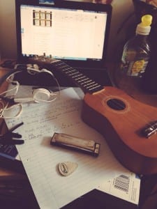 My set up as Sound Designer. Photo: S, Milne